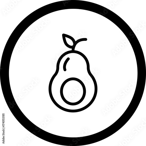 Avocado Vector Icon Design