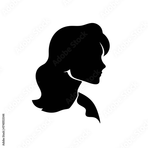 silhouette of Beautiful Female in Vector Illustration 