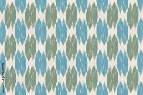 Abstract ikat pattern for seamless ethnic art in tribal and folk style. Print Aztec geometric ornament. Geometric pattern seamless color oriental.Design for fabric, carpet, wallpaper, clothing.