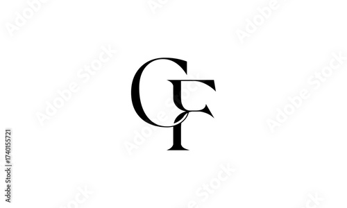 CF initial letters, monogram logo