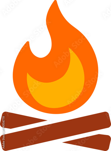 Bonfire icon. campfire vector symbol.