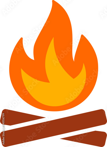 Bonfire icon. campfire vector symbol.