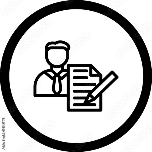 Copywriter Vector Icon Design