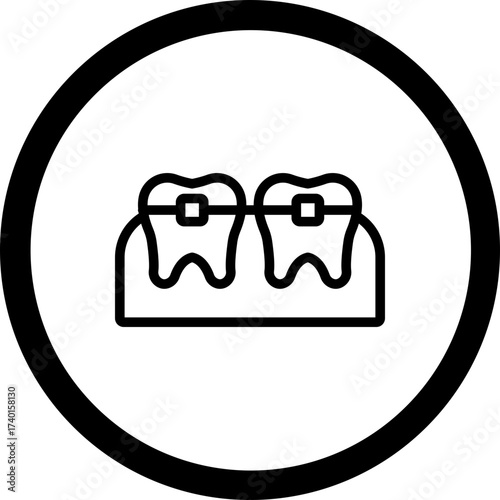 Braces Vector Icon Design