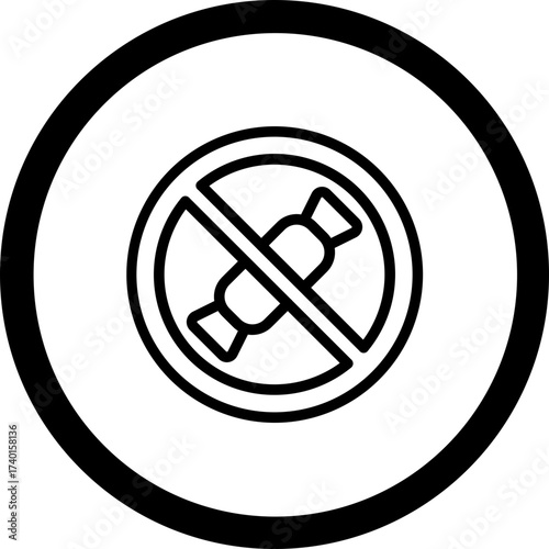 No Sweet Vector Icon Design