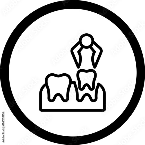 Tooth Extraction Vector Icon Design
