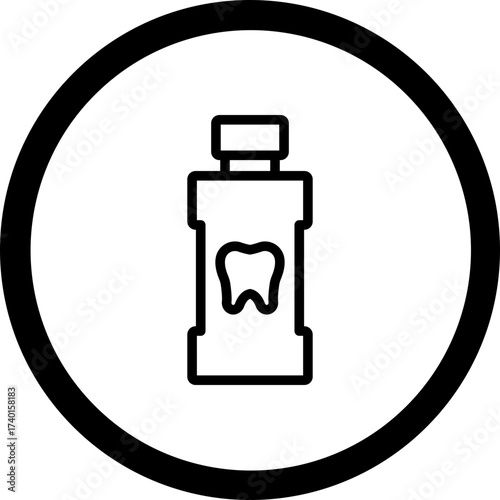 Mouthwash Vector Icon Design
