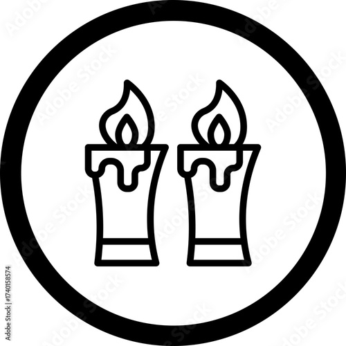 Candles Vector Icon Design
