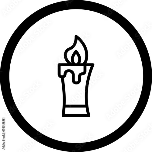 Candle Vector Icon Design