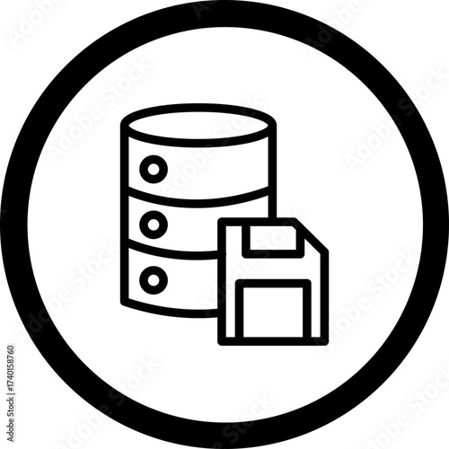 Save Data Vector Icon Design