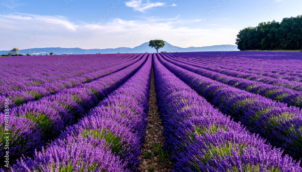 Fototapeta premium Lavender Field Landscape