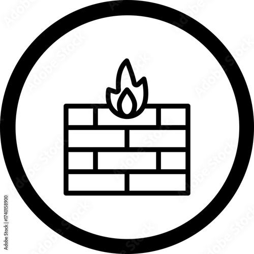 Firewall Vector Icon Design