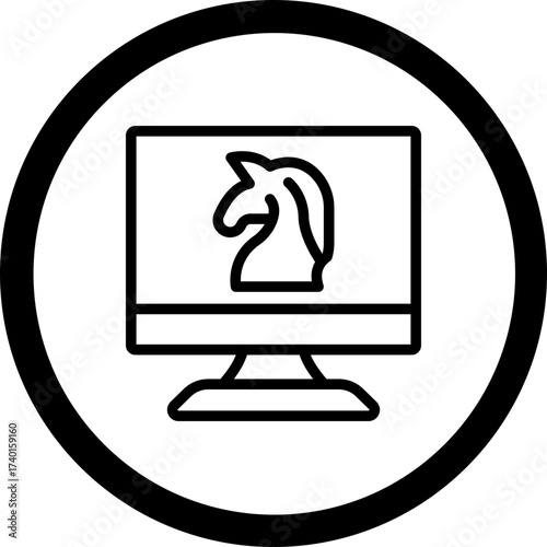 Trojan Horse Vector Icon Design