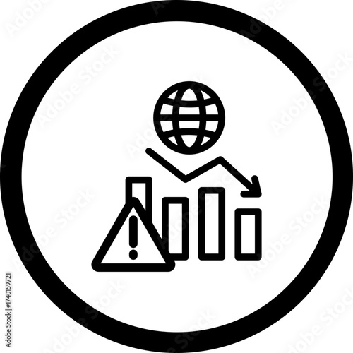 Economic Crisis Vector Icon Design