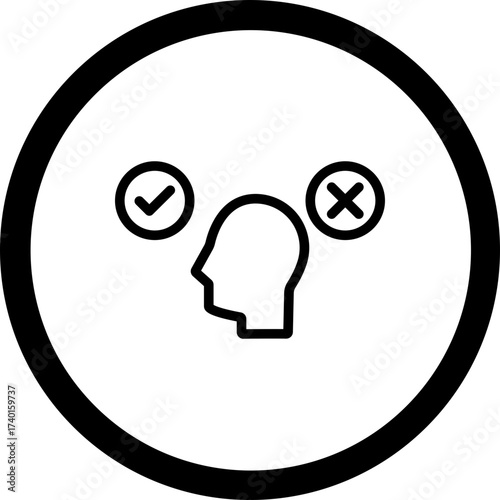 Decision Making Vector Icon Design