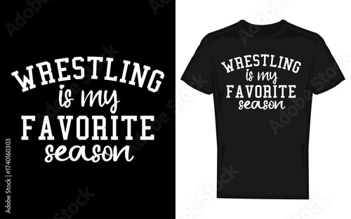 Dynamic wrestling silhouette design for t shirts and apparel showcasing athletic action and a bold graphic style