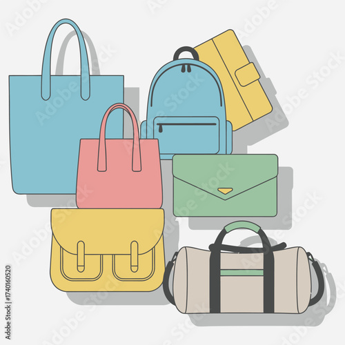 Stylish Collection of Everyday Bags and Fashion Accessories for Modern Lifestyles – Variety of Totes, Backpacks, Handbags, and Duffel Bags