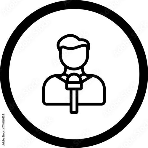 Journalist Vector Icon Design