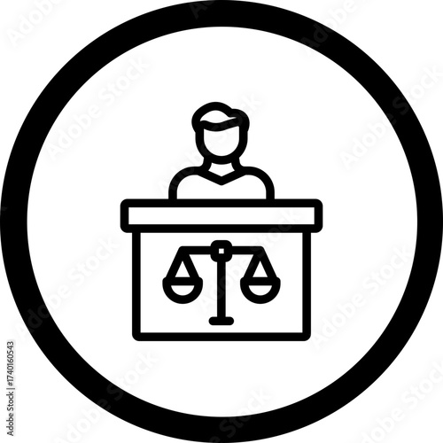Judge Vector Icon Design