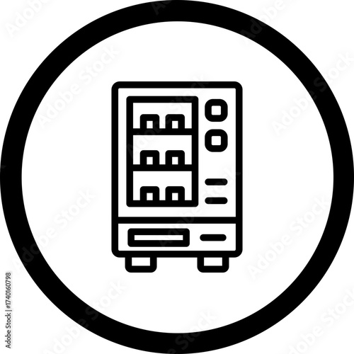 Vending Machine Vector Icon Design