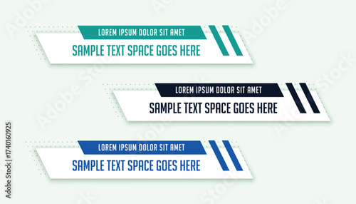 set of lower thirds header interface banner for news channels