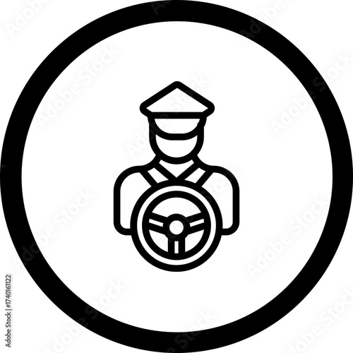 Chauffeur Vector Icon Design