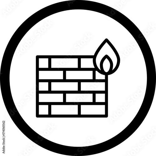 Firewall Vector Icon Design