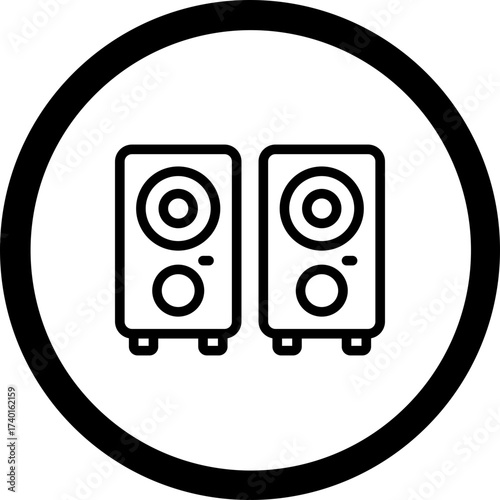 Speakers Vector Icon Design