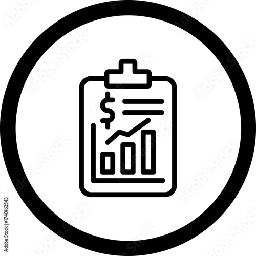 Bar Chart Vector Icon Design