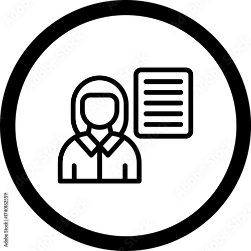 Secretary Vector Icon Design