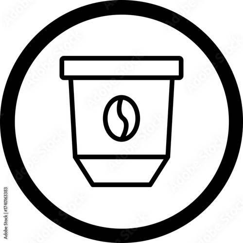 Coffee Capsule Vector Icon Design