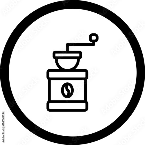 Coffee Grinder Vector Icon Design
