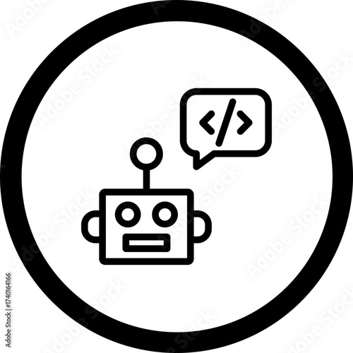 Chatbot Vector Icon Design
