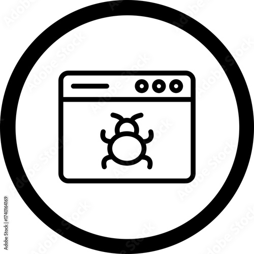 Bug Vector Icon Design