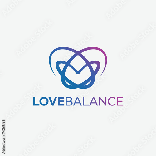Love balance icon vector