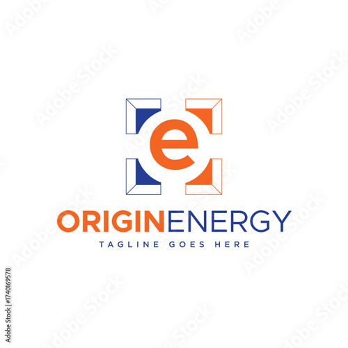 Origin Energy logo Letter E Energy Logo vector