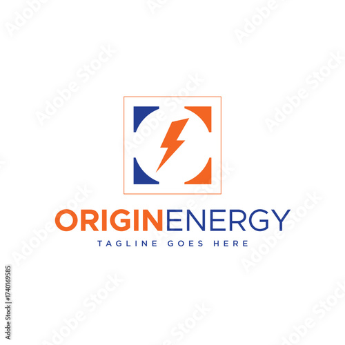 Origin Energy logo power logo design template