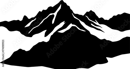 High Mountain Summit Graphic Symbol