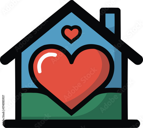 home love family care peace vector illustration heart background,generative ai