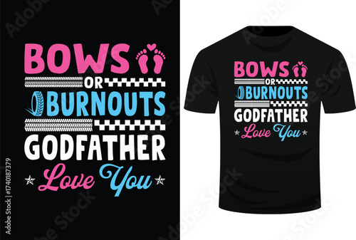 Burnouts Or Bows Gender Reveal Party Svg Design