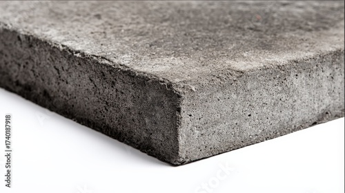 Close up view of raw concrete surface with textured edge suitable for construction and design projects