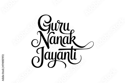 Guru Nanak Jayanti Typography Design