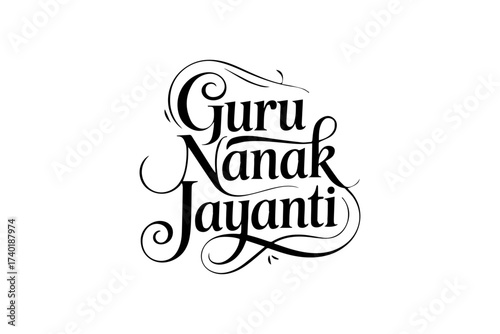 Guru Nanak Jayanti Typography Design