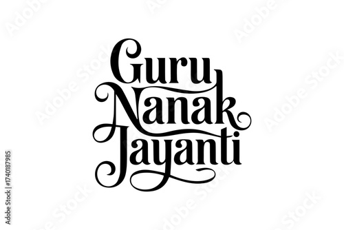 Guru Nanak Jayanti Typography Design