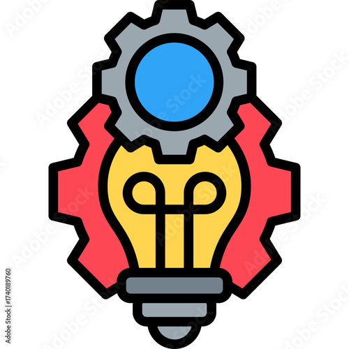 Innovation Management lineal color icon