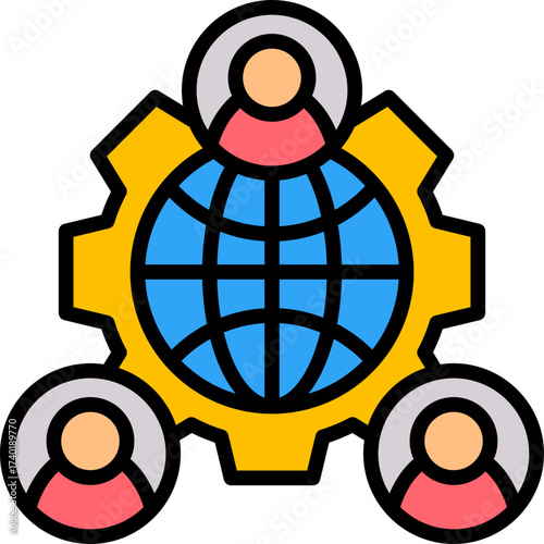 Corporate Governance lineal color icon