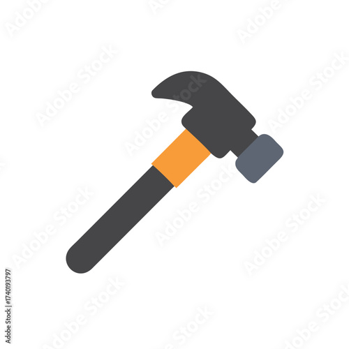 hammer on white background