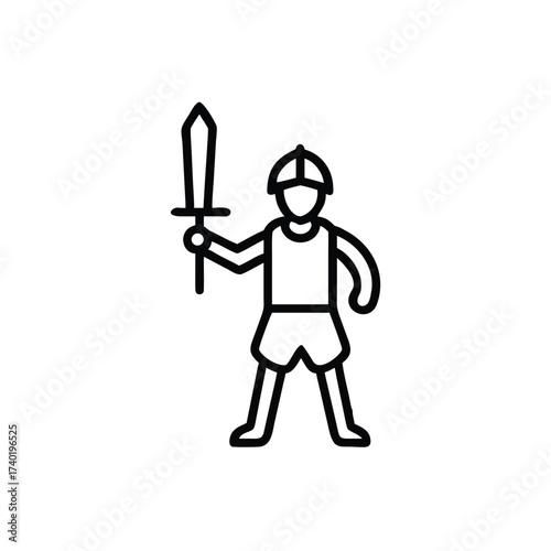 medieval knight with sword