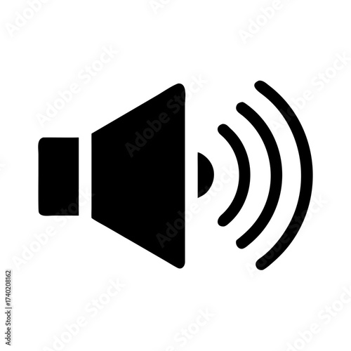 Sound speaker volume icon vector illustration for audio music multimedia broadcast and communication symbol