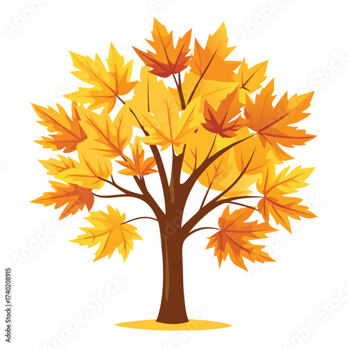 Bigleaf maple in autumn, featuring its massive, five-lobed leaves turned a brilliant, vivid yellow, a hallmark of western fall color.